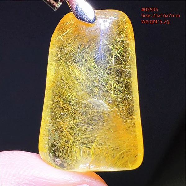 Gold Rutilated Quartz Pendant-ToShay.org
