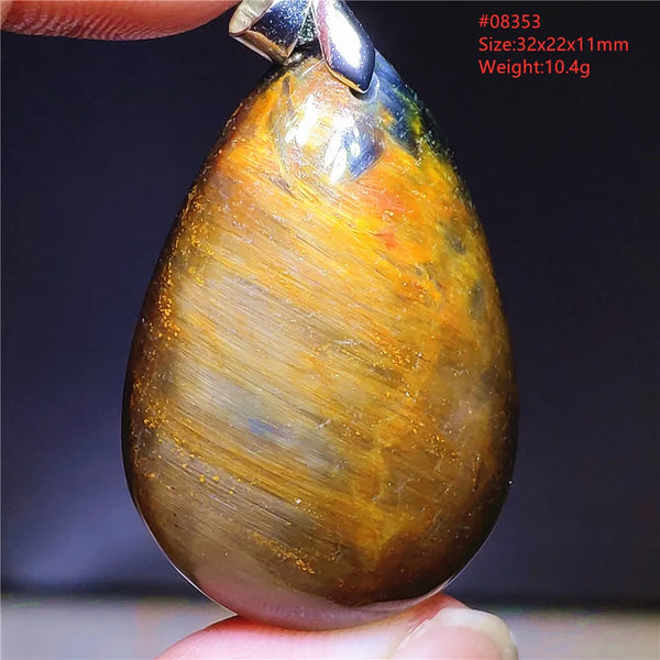 Blue Pietersite Chatoyant Pendant-ToShay.org