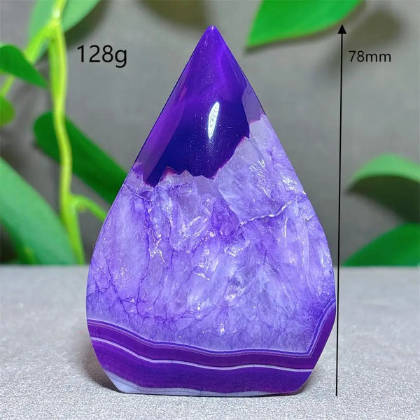 Violet Striped Agate Flame-ToShay.org