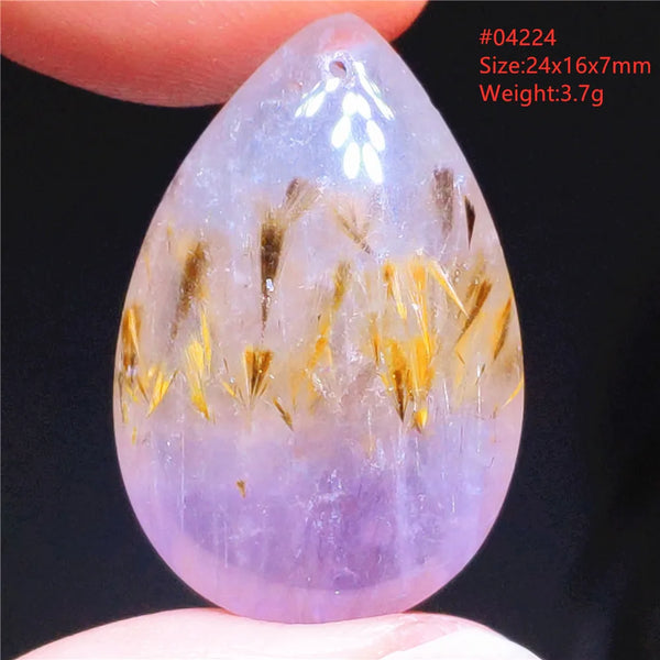 Gold Rutilated Pendant-ToShay.org