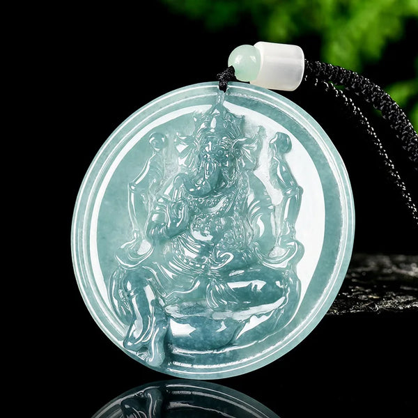 Blue Jadeite Garnesh Pendant-ToShay.org