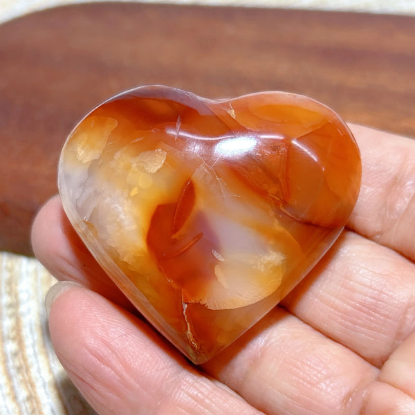 Orange Carnelian Druzy Heart-ToShay.org
