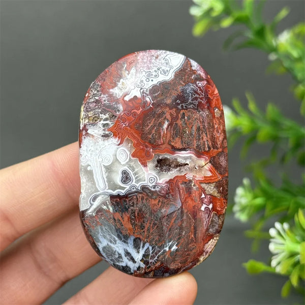 Red Agate Palm Stone-ToShay.org