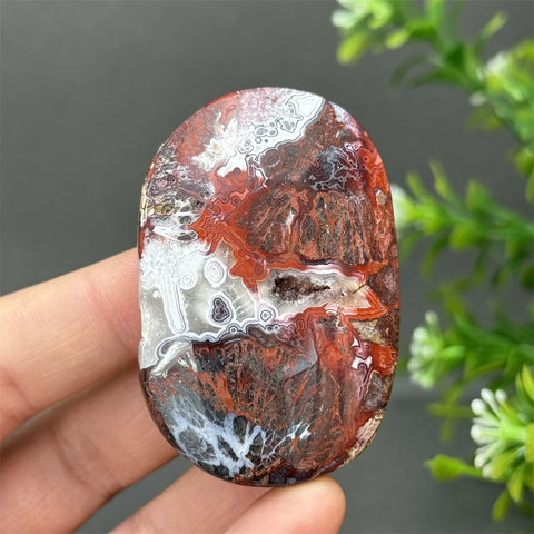 Red Agate Palm Stone-ToShay.org