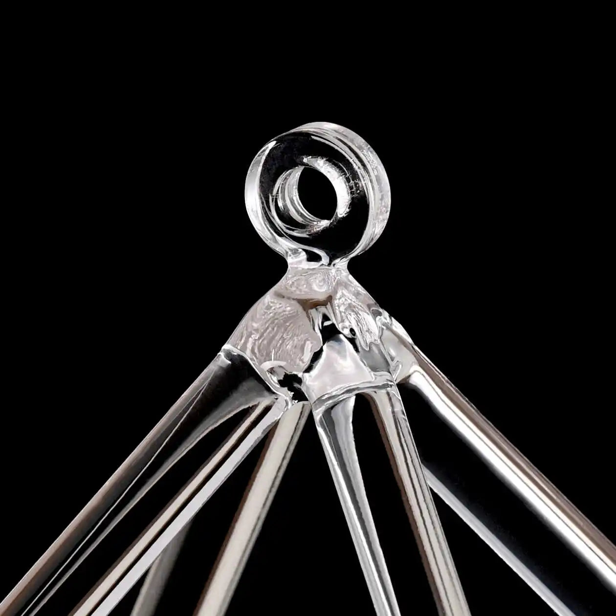 Clear Crystal Singing Pyramid-ToShay.org