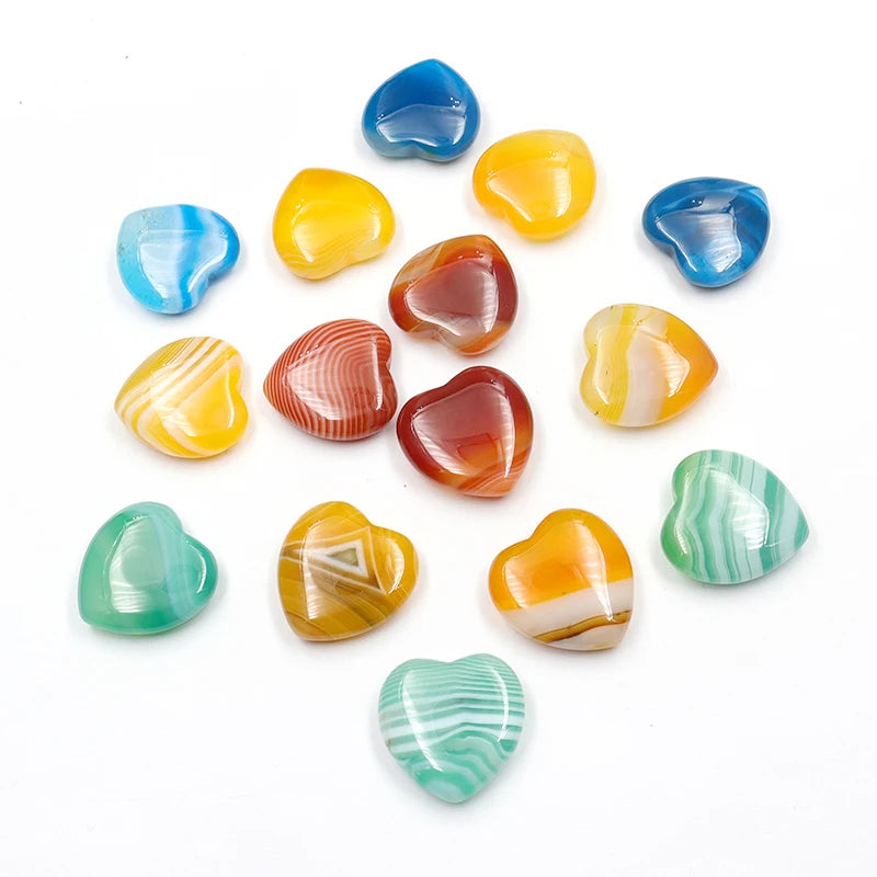 Mixed Stripe Agate Hearts-ToShay.org