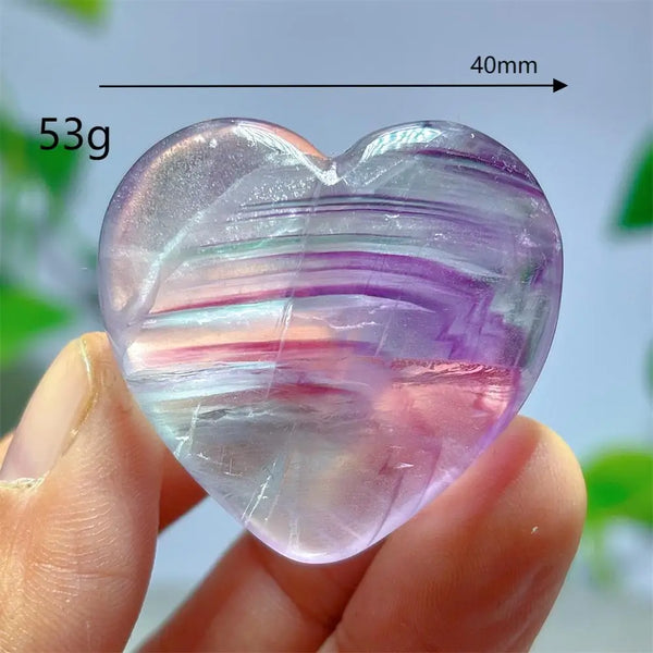 Rainbow Fluorite Heart-ToShay.org