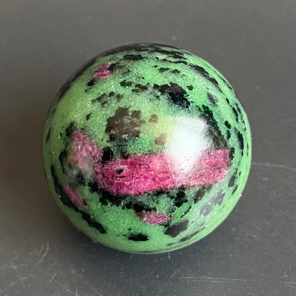 Green Ruby Zoisite Ball-ToShay.org