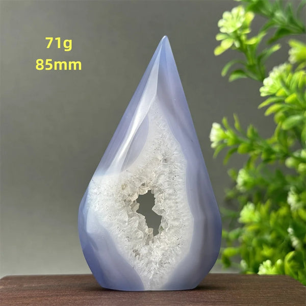 Blue Agate Geode Torch-ToShay.org