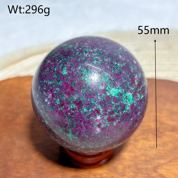 Fluorescence Ruby Kyanite Ball-ToShay.org