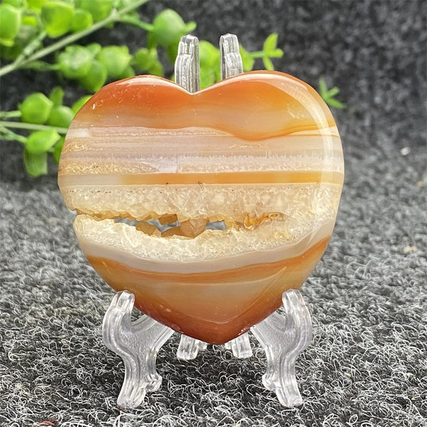 Red Agate Geode Heart-ToShay.org