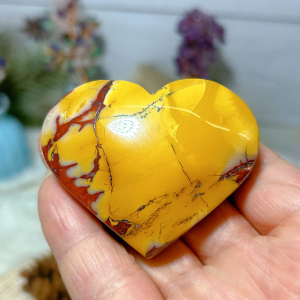 Yellow Mookaite Hearts-ToShay.org