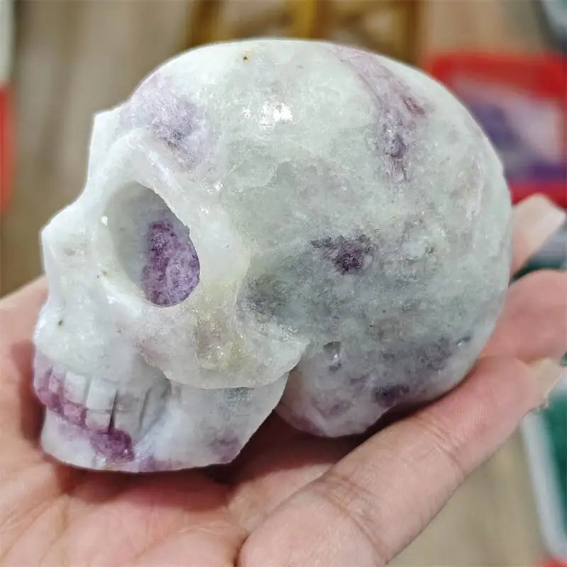 Pink Tourmaline Skull-ToShay.org