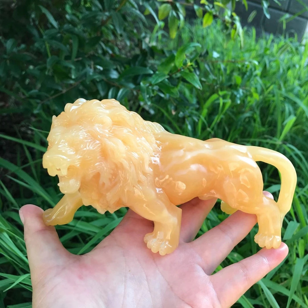 Yellow Calcite Topaz Lion-ToShay.org