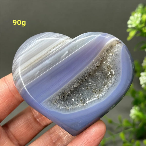 Blue Agate Geode Heart-ToShay.org