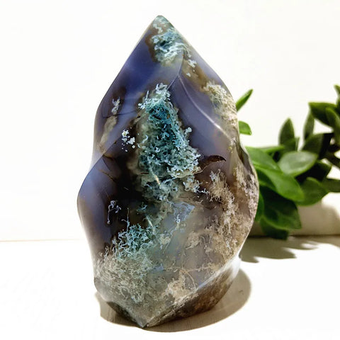 Green Moss Agate Flame-ToShay.org