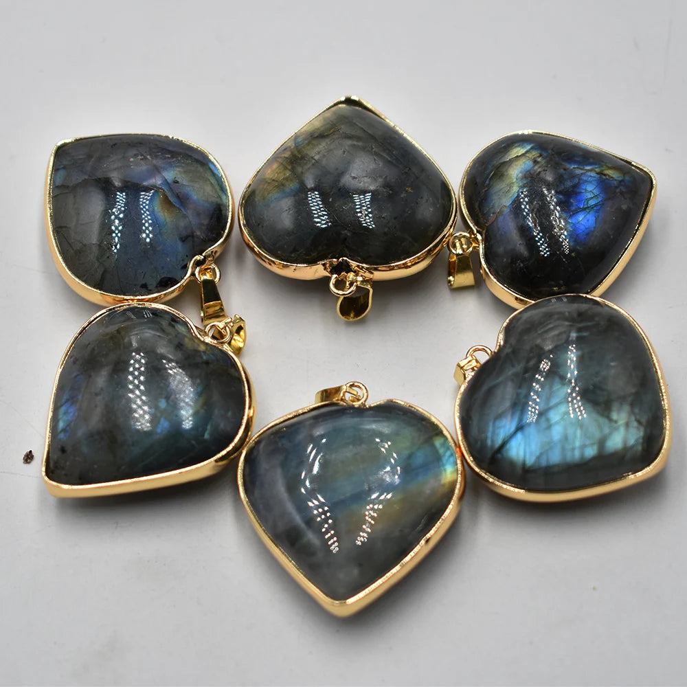 Blue Labrador Heart Pendants-ToShay.org