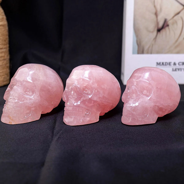 Pink Rose Quartz Skulls-ToShay.org