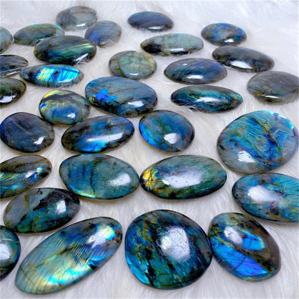 Blue Flash Labradorite Palm Stone-ToShay.org