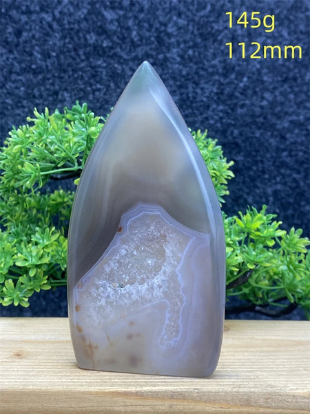 Blue Agate Geode Flame-ToShay.org