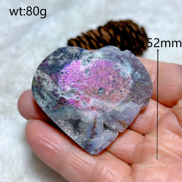 Purple Aura Sphalerite Heart-ToShay.org