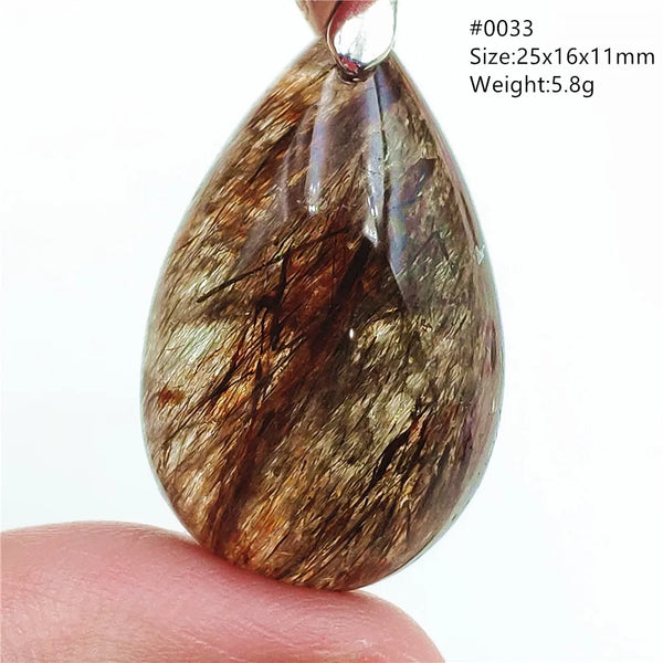 Gold Rutilated Quartz Pendant-ToShay.org