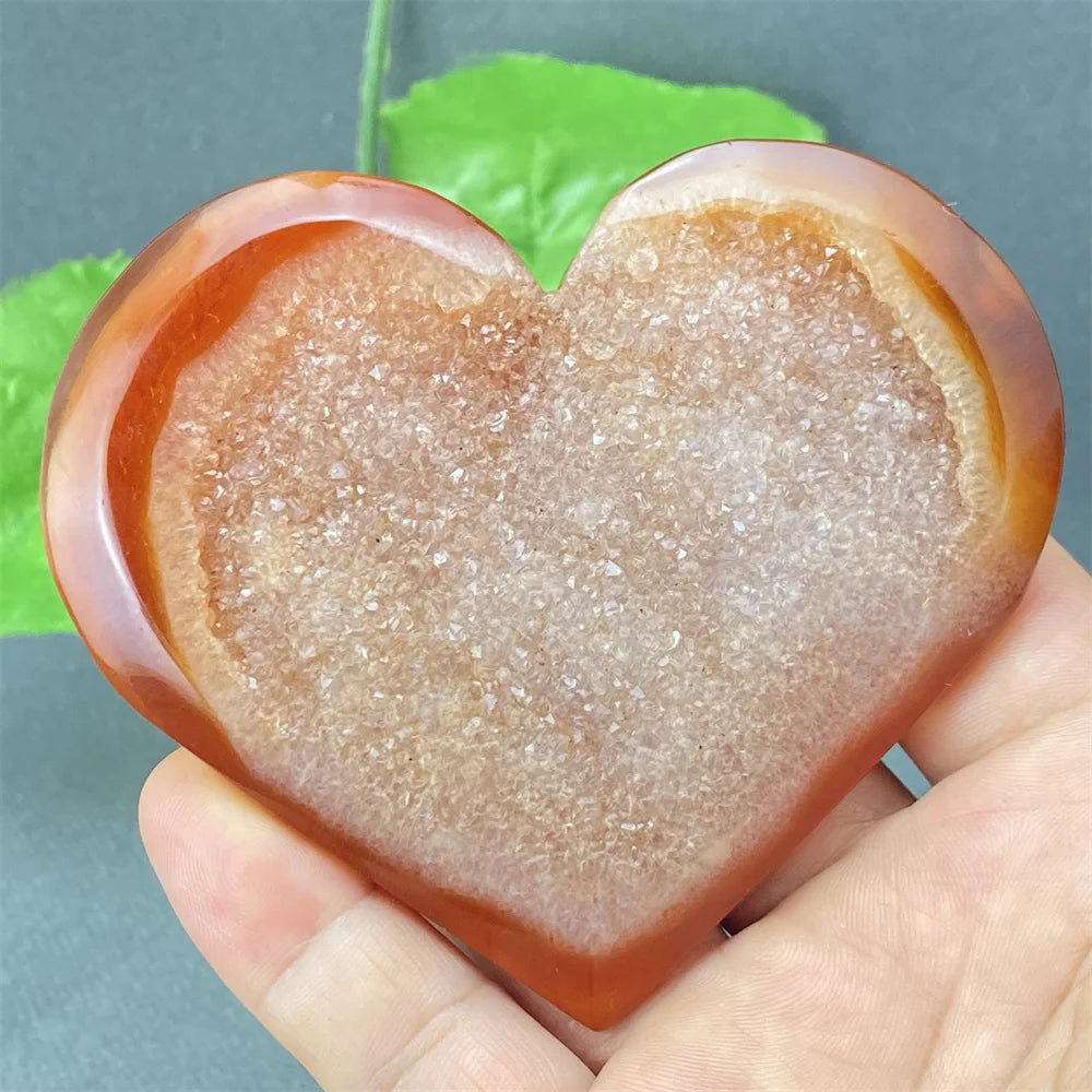 Red Agate Geode Heart-ToShay.org