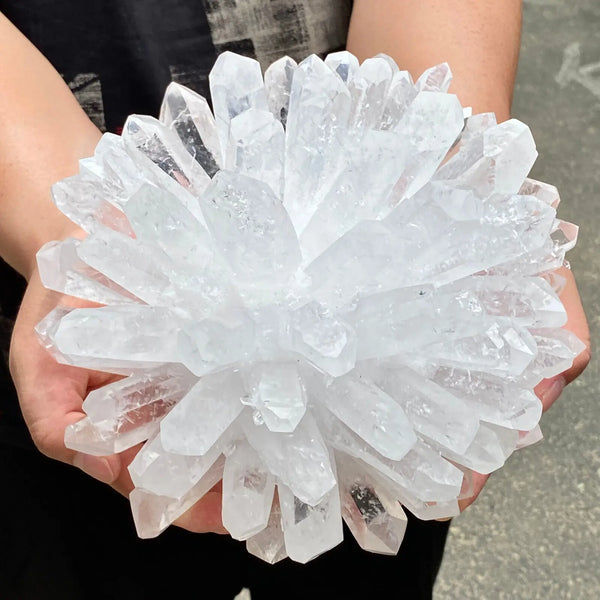 White Quartz Crystal Cluster-ToShay.org
