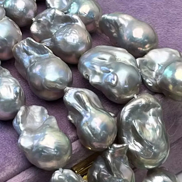 Grey Pearl Fishtail Beads-ToShay.org