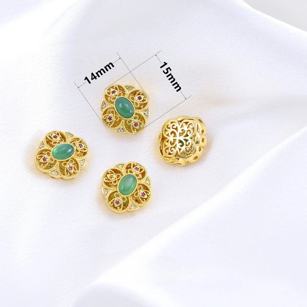 Gold Chrysoprase Bead-ToShay.org