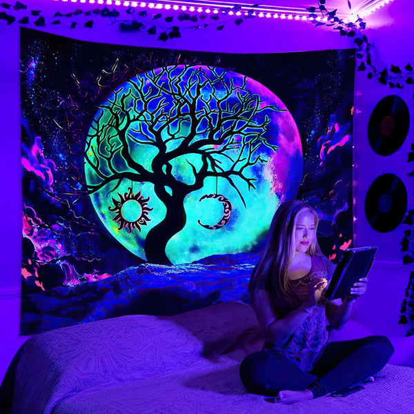 Fluorescent Art Tapestry-ToShay.org