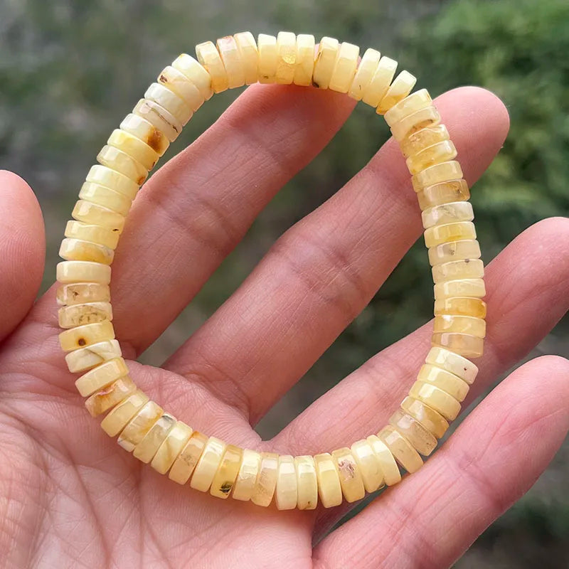 Yellow Amber Bead Bracelets-ToShay.org