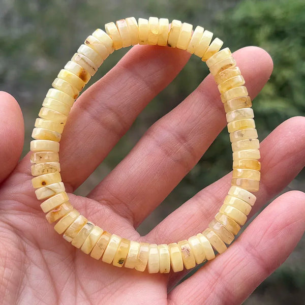 Yellow Amber Bead Bracelets-ToShay.org