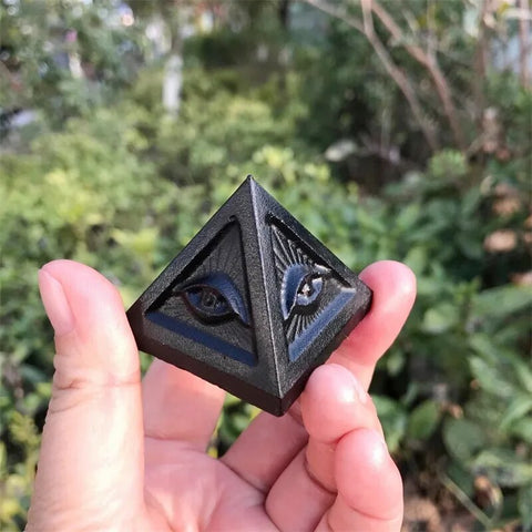 Black Obsidian Horus Eye Pyramid-ToShay.org