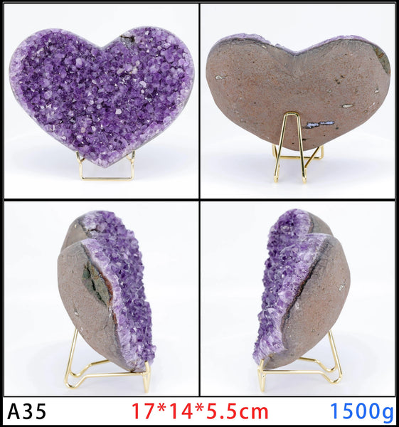 Purple Amethyst Geode Heart-ToShay.org