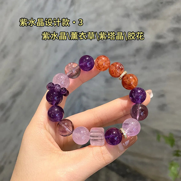 Purple Pink Crystal Bracelet-ToShay.org