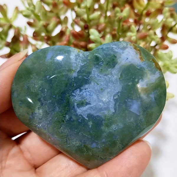 Green Moss Agate Heart-ToShay.org