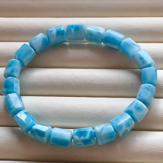 Blue Larimar Bead Bracelet-ToShay.org