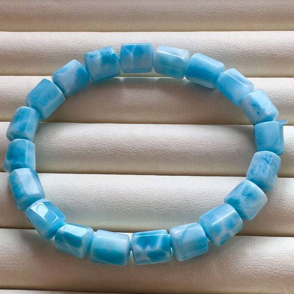 Blue Larimar Bead Bracelet-ToShay.org