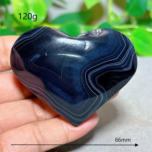 Black Silk Agate Heart-ToShay.org