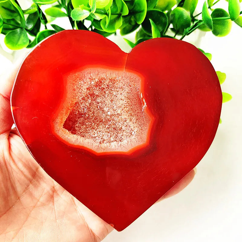 Red Agate Geode Heart-ToShay.org