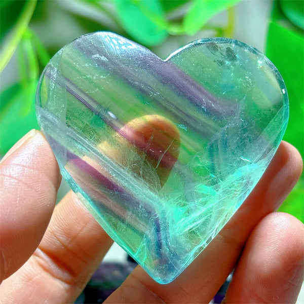 Rainbow Fluorite Heart-ToShay.org