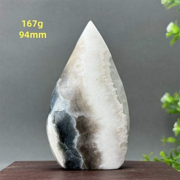 White Fluorite Agate Flame-ToShay.org