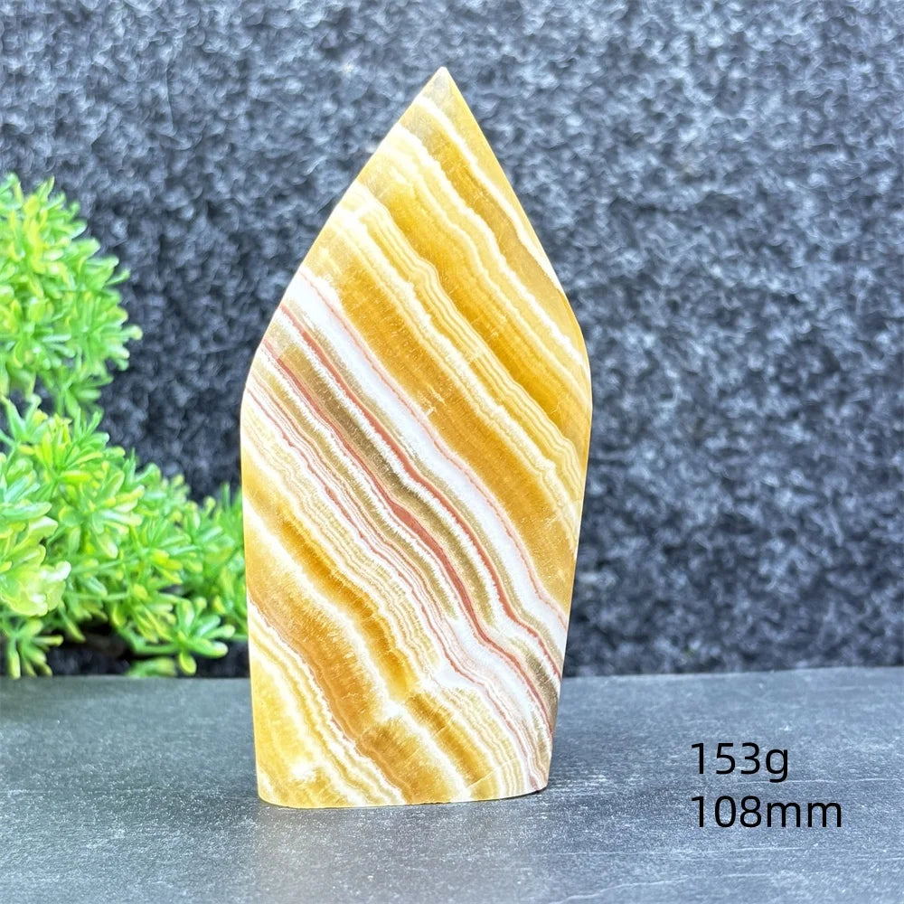 Yellow Striped Crystal Tower-ToShay.org