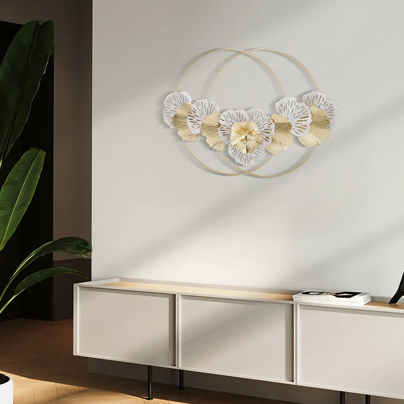 Gold Iron Flower Wall Art-ToShay.org