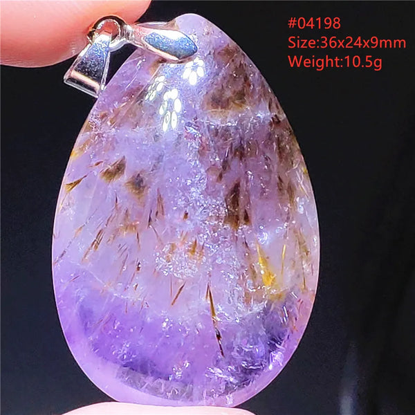 Gold Rutilated Pendant-ToShay.org