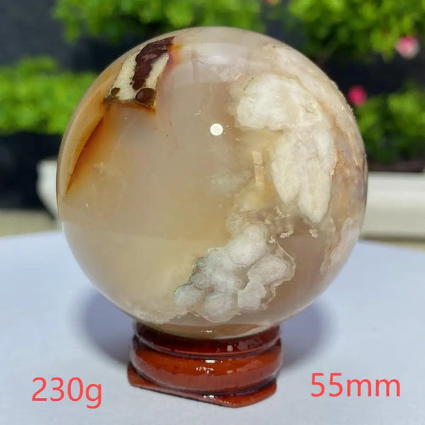 Pink Cherry Blossom Agate Ball-ToShay.org