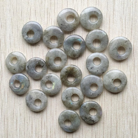 Grey Labradorite Donut Beads-ToShay.org