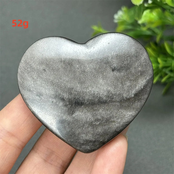 Silver Obsidian Quartz Heart-ToShay.org