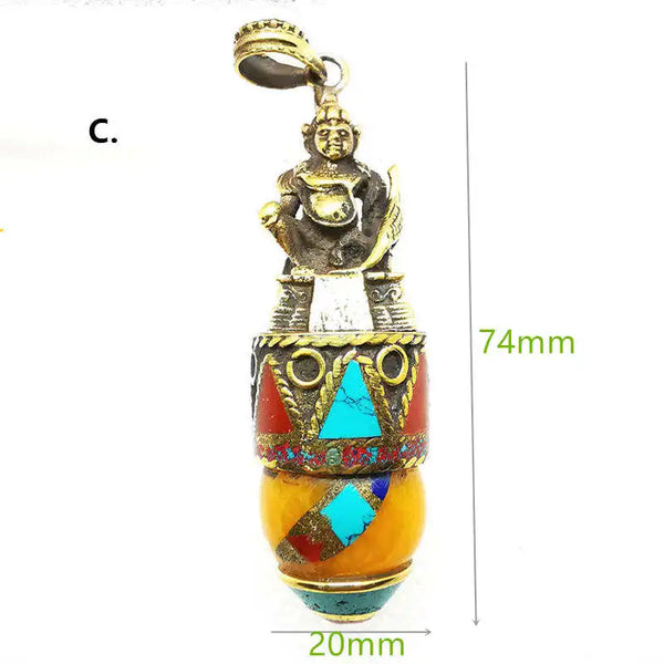 Brass Buddha Amulet-ToShay.org